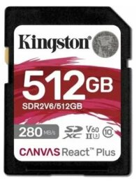 Карта памяти: Kingston 512GB Canvas RP